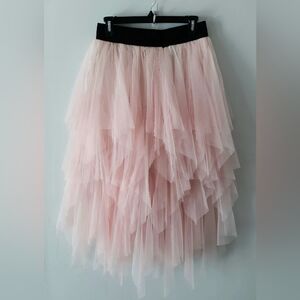 Y2K Layered Tulle Midi Skirt